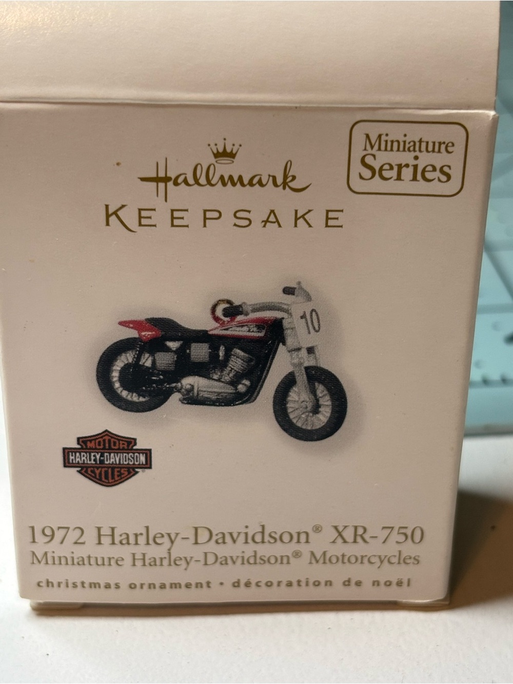 Hallmark Keepsake 1972 Harley-Davidson XR-750 Miniature Ornament | 2010